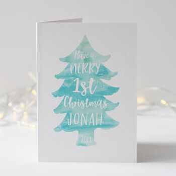 Baby's Personalised First Christmas Card, 2 of 7