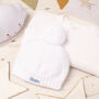 White Christening Bubble Cardigan And Hat Set, thumbnail 5 of 12