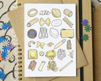 Pasta Alphabet Kitchen Art Print Unframed, 2 of 3