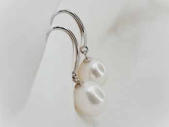 'Liwanag' Radiance Biwa Pearl Drop Earrings, 5 of 12