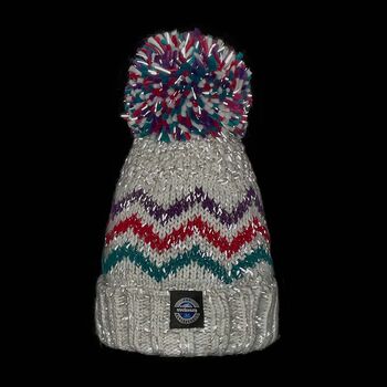 Winter Glacier Design Reflective Super Bobble Hat, 4 of 5