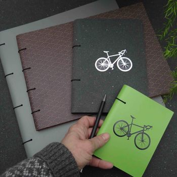 Personalised Leather Bicycle Journal, 3 of 10
