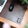 Vintage Leather Personalised Name Initial Desk Mat, thumbnail 4 of 9