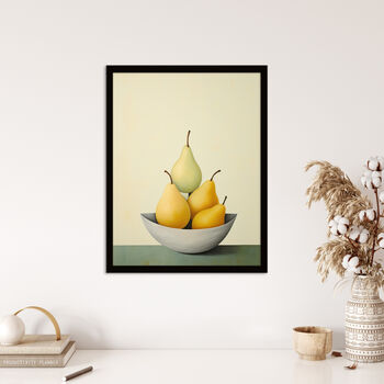 Gone Pear Shaped Kitchen Green Yellow Wall Art Print, 4 of 6