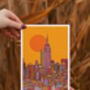 New York Empire State Building Yellow Art Print, thumbnail 3 of 3