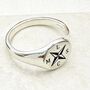 Nautical Compass Family Initials Signet Ring, thumbnail 4 of 8