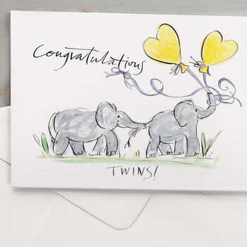 'Congratulations Twins!' New Baby Card, 2 of 3