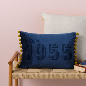 Personalised 70th Birthday Velvet Cushion, 9 of 12