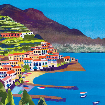 Amalfi, Italy Illustrated Travel Print, 3 of 3
