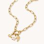Charm Builder™ Gold Paperclip Chain Clasp Charm Necklace, thumbnail 2 of 11
