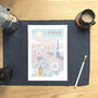 London Skyline, Signed Fine Art Paper Print, thumbnail 3 of 3