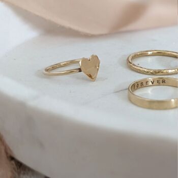 Solid 9ct Gold Heart Ring, 5 of 5