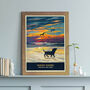 Dachshund Limited Edition Beach Sunset Gift Print, thumbnail 2 of 9