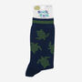 Swimming Sea Turtles Bamboo Socks Men's Navy Green, thumbnail 3 of 4