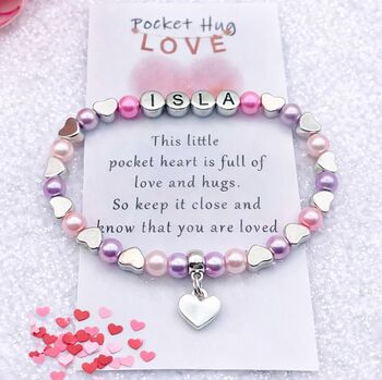 Personalised Heart Bracelet Or Star Of The Week Reward Bracelet, 2 of 12