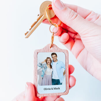 Wooden Photo Keyring For Dad, Father's Day Gift, 8 of 8