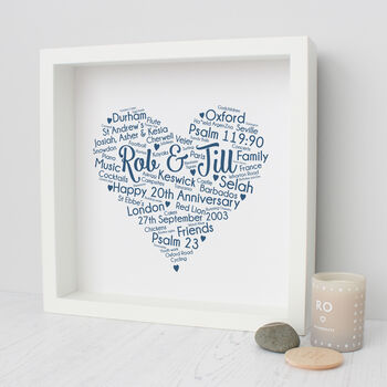 Personalised 20th Anniversary Gift For Wife Or Husband, 10 of 10