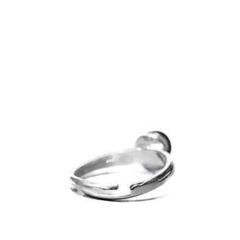 Silvery Blue Glass Ring, 3 of 4