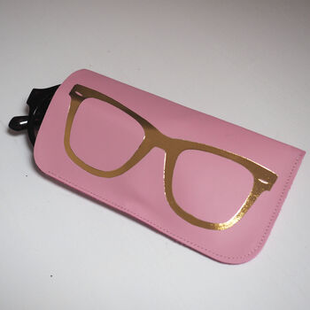 Pink And Gold Leather Sunglasses Case, 3 of 7