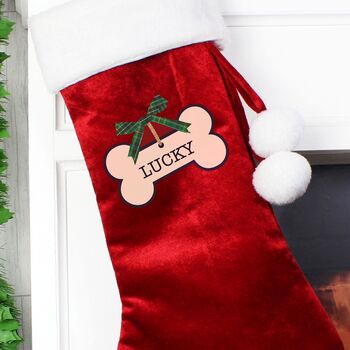 Personalised Dog Treats Christmas Stocking, 3 of 3
