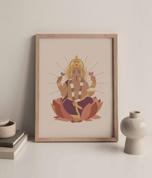 Ganesha Art Print Hindu Wall Decor, 2 of 3