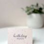 Birthday Hugs Pink Confetti Mini Greetings Card, thumbnail 1 of 3