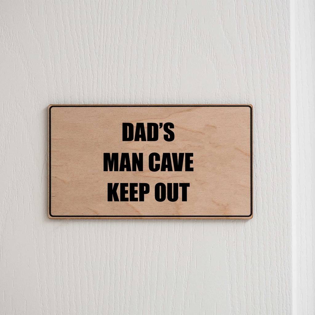 Personalised Man Cave Wooden Door Sign By Funky Laser 