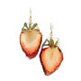 Real Dried Open Strawberry Earrings, thumbnail 2 of 2