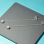 Long Sterling Silver Earrings With Pearl, thumbnail 5 of 8