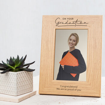Engraved 'On Your Graduation' Photo Frame Gift, 3 of 6