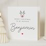 Personalised Reindeer Christmas Card For Nephew, thumbnail 1 of 7