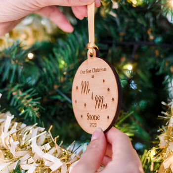 Newlywed's First Christmas Decoration Personalised, 5 of 5