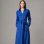 Melbourne Royal Blue Punta Di Milano Knit Shirt Dress, thumbnail 1 of 4