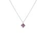 Sterling Silver Pendant Birthstone Necklace October Pink Tourmaline, thumbnail 1 of 5