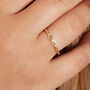 Diamond Slice Textured Gold Plated Silver Ring, thumbnail 5 of 7