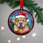 Shar Pei In Santa Hat Suncatcher Decoration, thumbnail 2 of 6