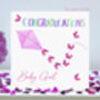 Butterfly Baby Girl Congratulations Butterflies Card, thumbnail 1 of 12