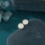 Sterling Silver Japanese Kintsugi Inspired Disk Stud Earrings, thumbnail 6 of 12