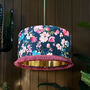 Kingfisher Lampshade With Gold Lining And Fringing, thumbnail 1 of 10