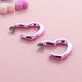 Fun Statement Valentine Heart Hoop Earrings, thumbnail 5 of 10