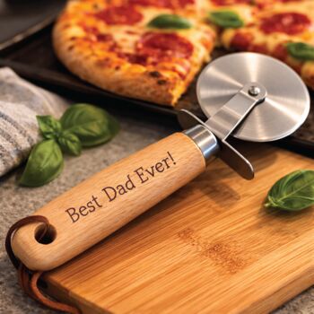 Personalised Best Dad Ever Pizza Cutter, 2 of 3