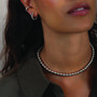 Sterling Silver Beaded Ball Chain Choker Necklace, thumbnail 10 of 10