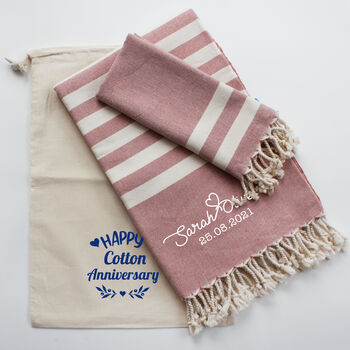 Personalised Cotton Towel Set, Anniversary Gift Set, 6 of 11