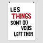 French Style Protest Poster Print 'Les Things', thumbnail 4 of 4