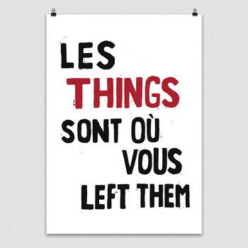 French Style Protest Poster Print 'Les Things', 4 of 4