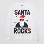 Santa Rocks Men's Christmas Jumper, thumbnail 3 of 4