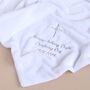 Personlaised Faux Fur White Blanket For Christening, thumbnail 4 of 8