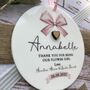 Flower Girl, Wedding Personalised Keepsake, thumbnail 2 of 3