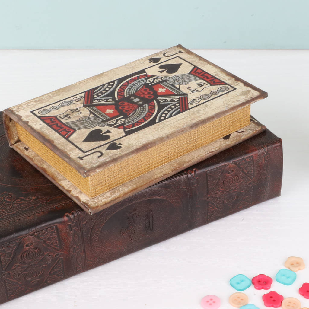 Jack Of Spades Playing Cards Secret Book Box By Dibor