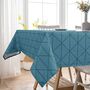 Blue Wrinkle Free Rectangular Teal Table Cloth, thumbnail 4 of 7